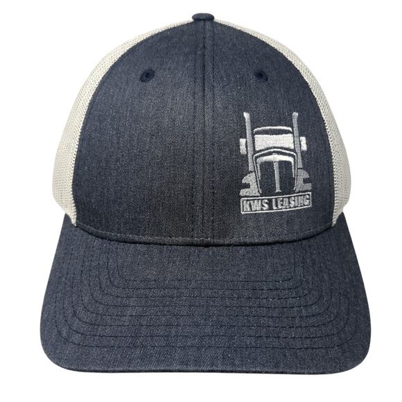 KWS Leasing Snapback Mesh Back Trucker Hat Blue Large Outdoor Richardson - Picture 1 of 10